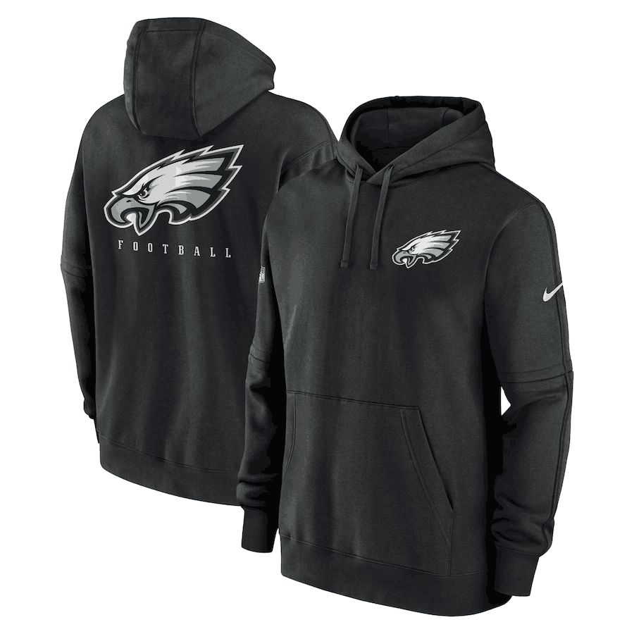 Men 2023 NFL Philadelphia Eagles black Sweatshirt style 1->philadelphia eagles->NFL Jersey